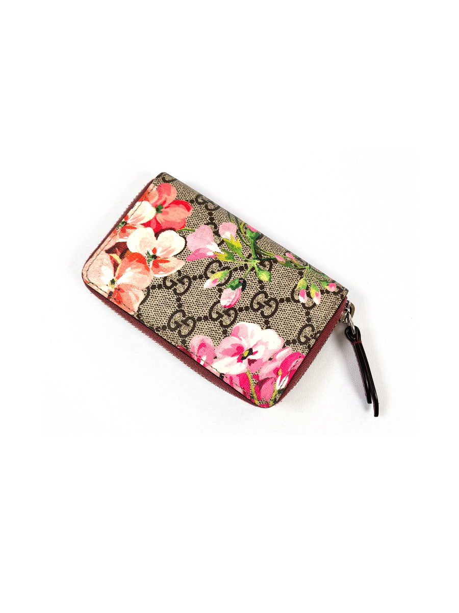 GUCCI GG CANVAS BLOOMS ZIPPY CARD CASE RE.LUXE AU