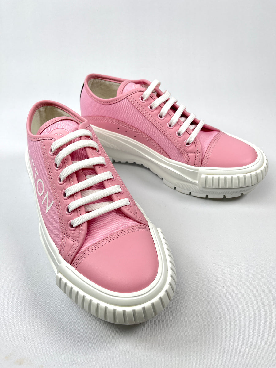 Louis Vuitton Sneakers aus Segeltuch - Rosa - Größe 7 - 27478972