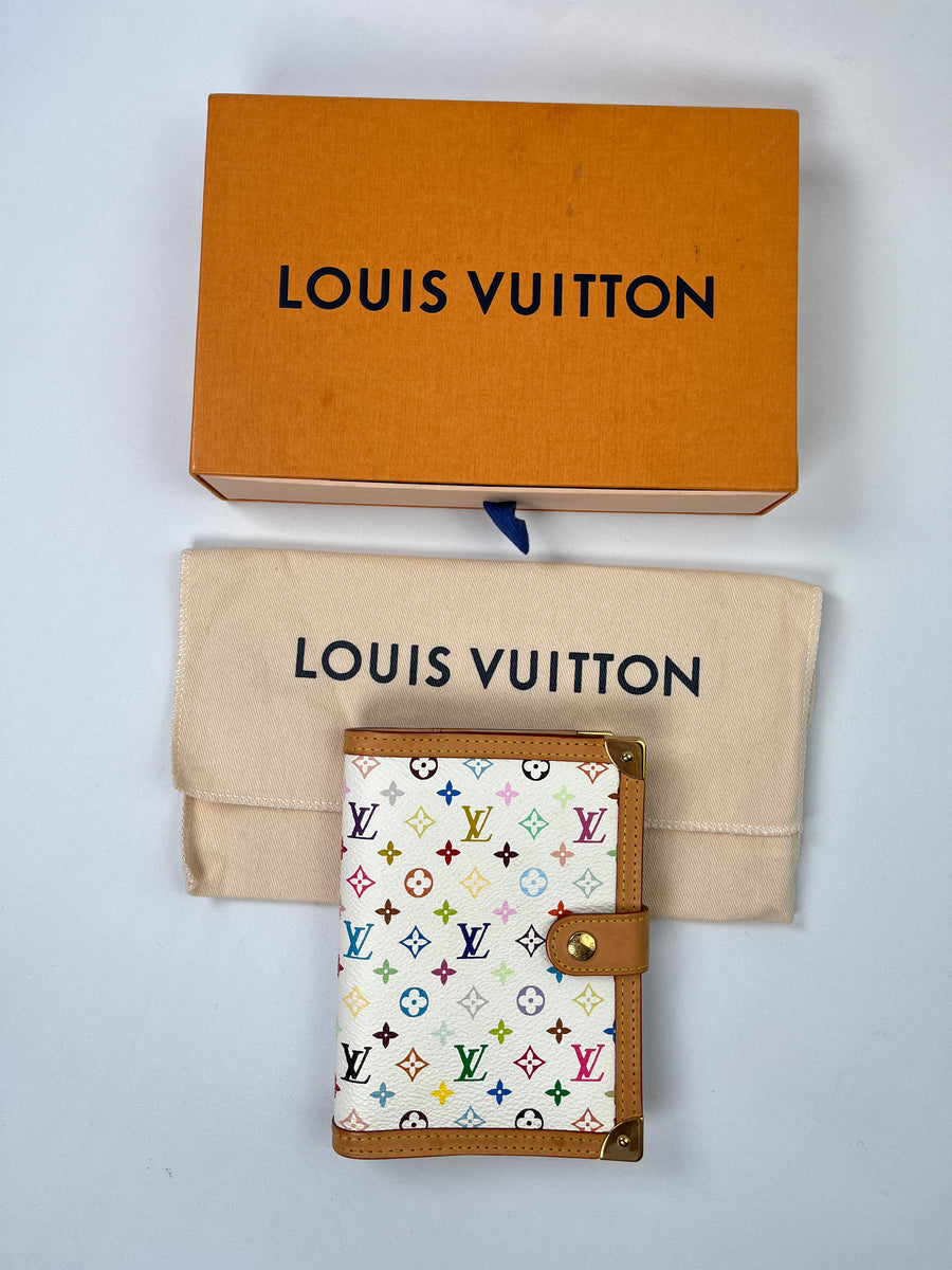 LOUIS VUITTON Monogram Multicolor Partenaire Agenda Cover PM White Litchi  214512