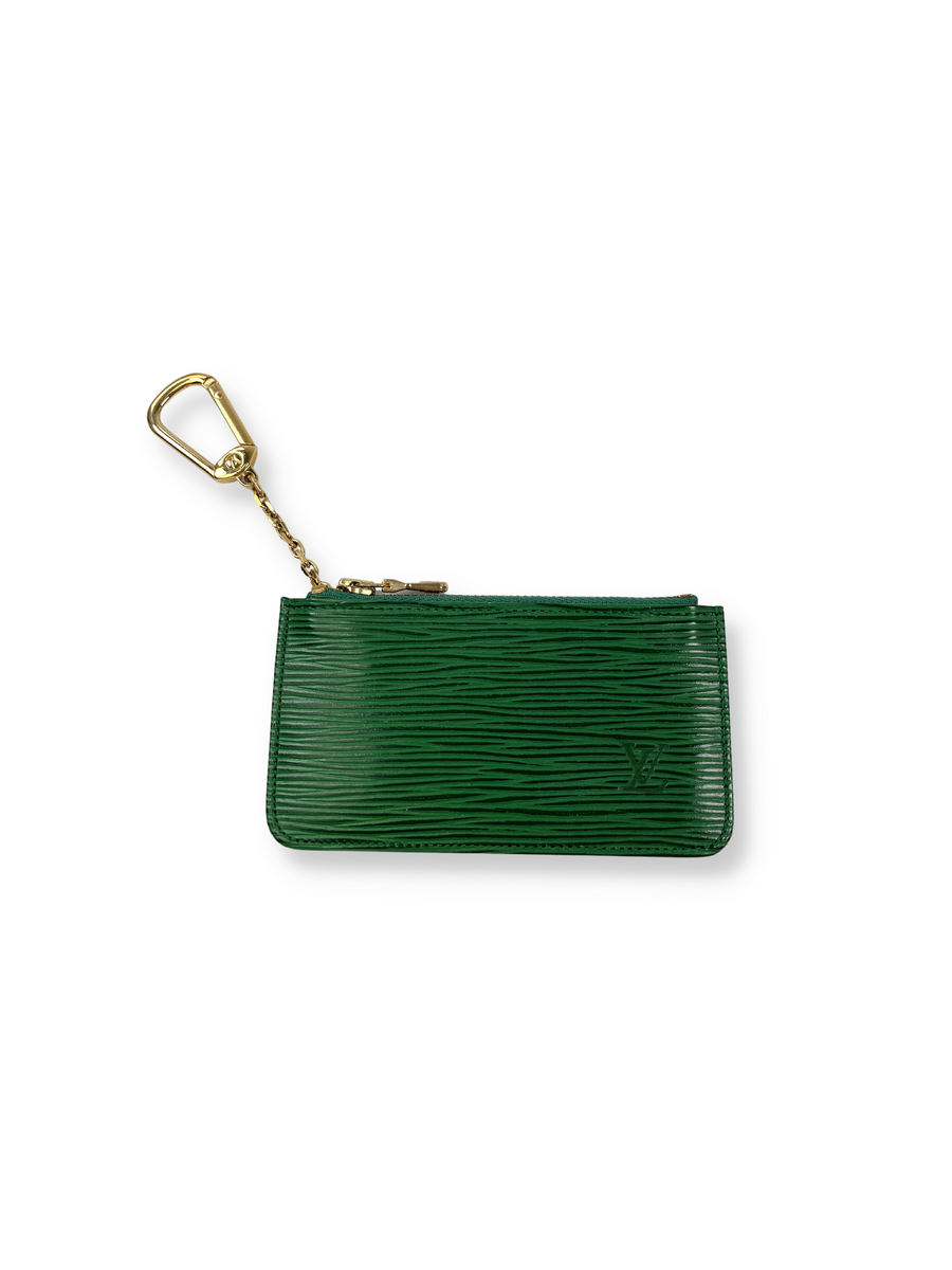 Louis Vuitton Green Epi Leather Key Pouch Pochette Cles 239lvs211