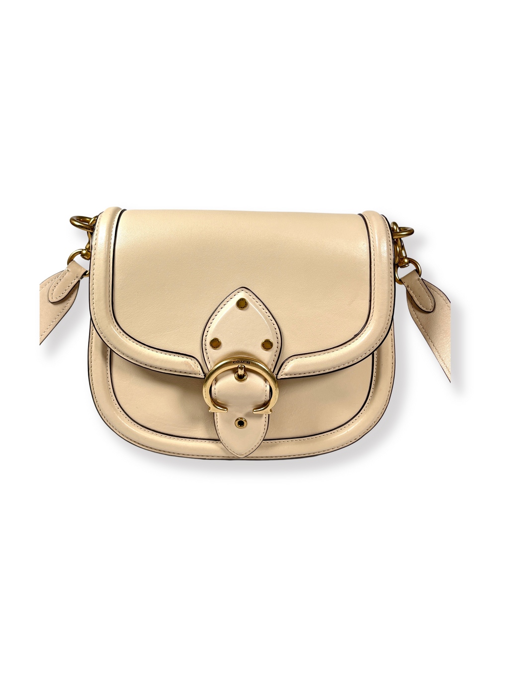 COACH - BEAT SADDLE BAG IN IVORY LEATHER