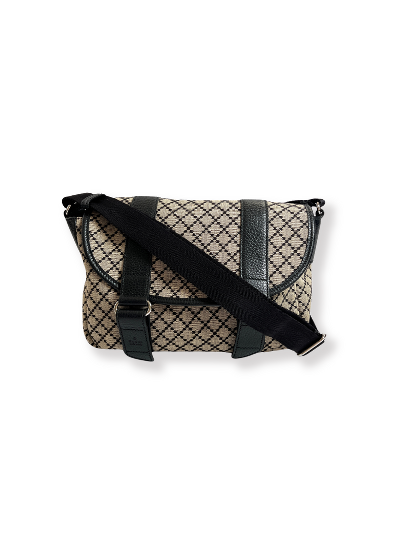 GUCCI - DIAMANTE GG CANVAS CROSS BODY BAG