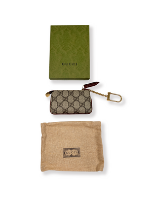 GUCCI - BEIGE GG SUPREME CANVAS KEY CASE