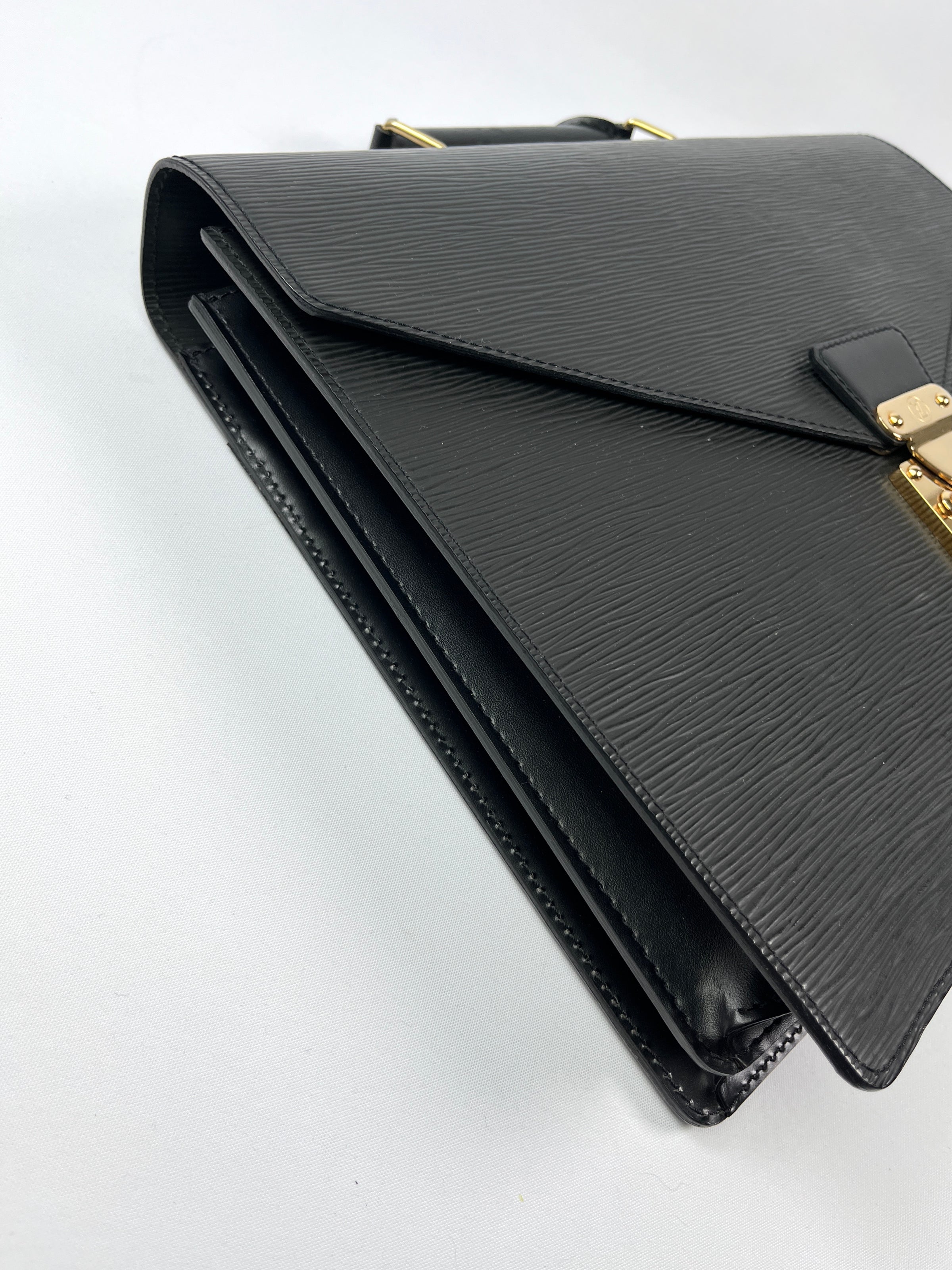 NWOT Louis Vuitton Brown Epi Leather Serviette Ambassador Light Weight  Briefcase 