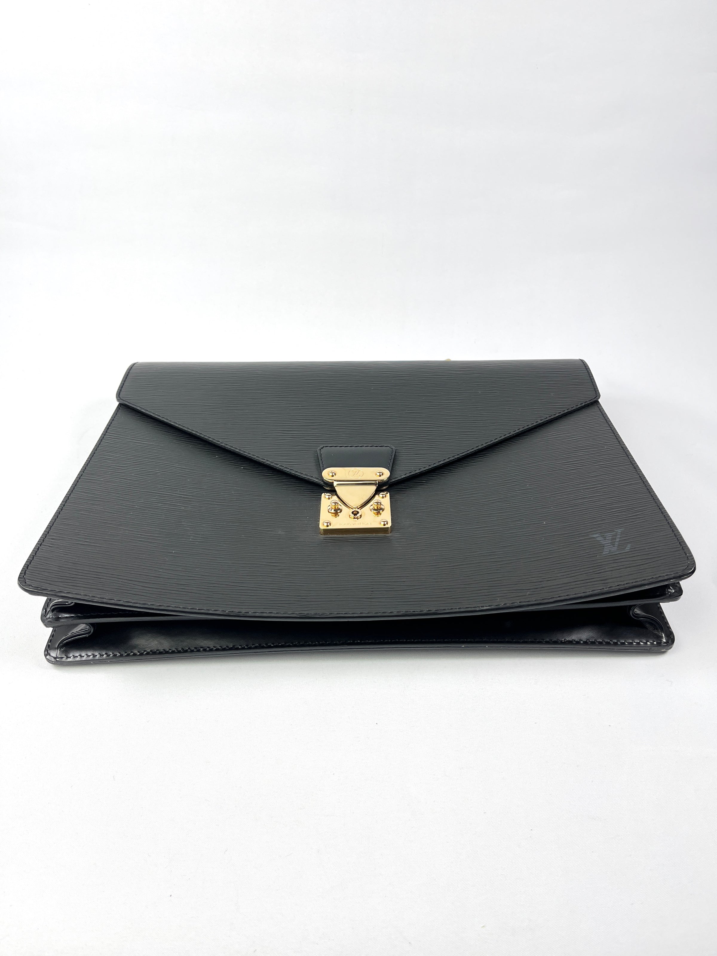 NWOT Louis Vuitton Brown Epi Leather Serviette Ambassador Light Weight  Briefcase 