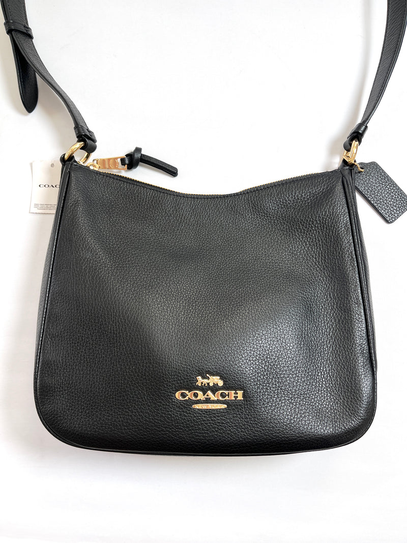 COACH - ElLLIE FILE CROSS BODY BAG IN BLACK LEATHER