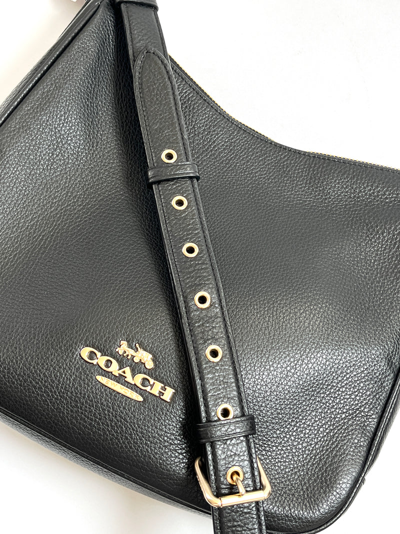 COACH - ElLLIE FILE CROSS BODY BAG IN BLACK LEATHER