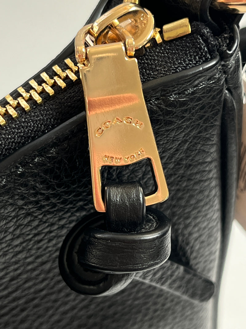 COACH - ElLLIE FILE CROSS BODY BAG IN BLACK LEATHER