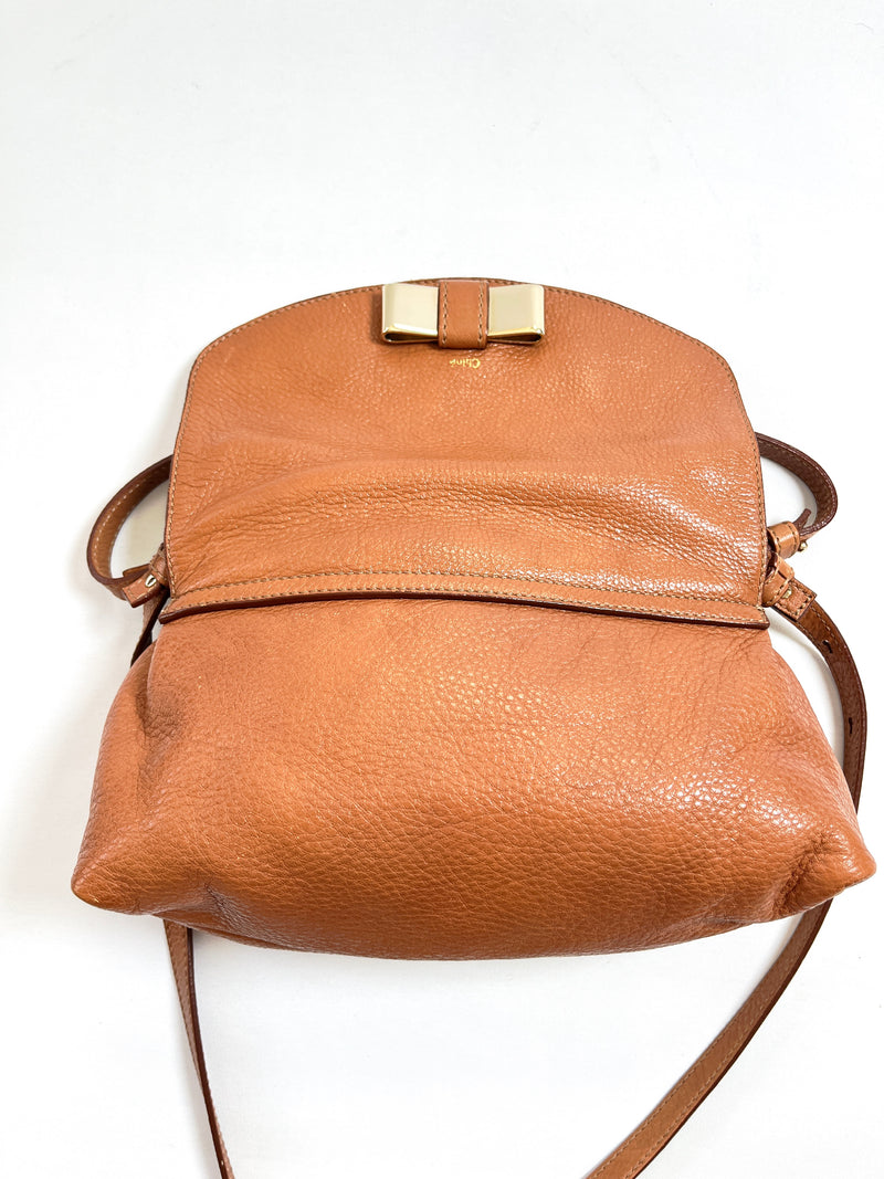 CHLOE - LILY CROSS BODY BAG IN TAN LEATHER