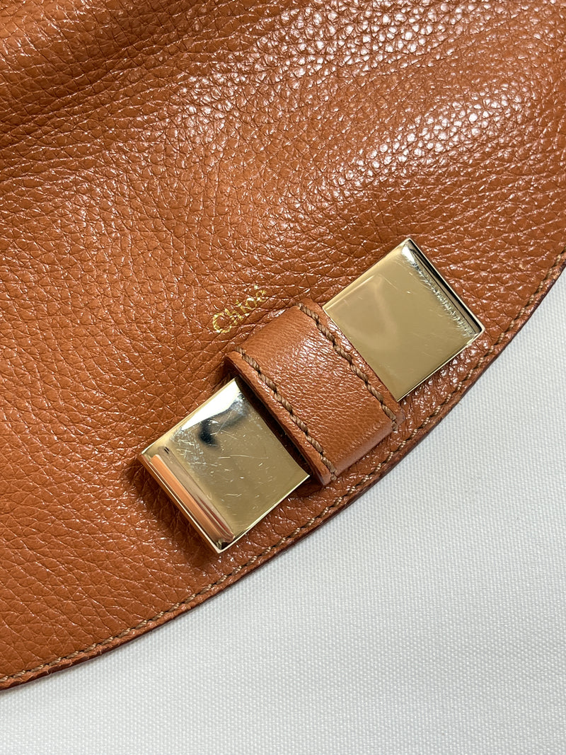 CHLOE - LILY CROSS BODY BAG IN TAN LEATHER