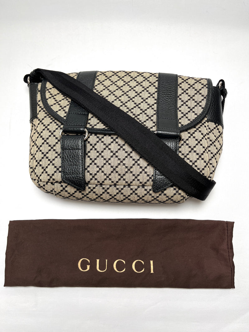 GUCCI - DIAMANTE GG CANVAS CROSS BODY BAG