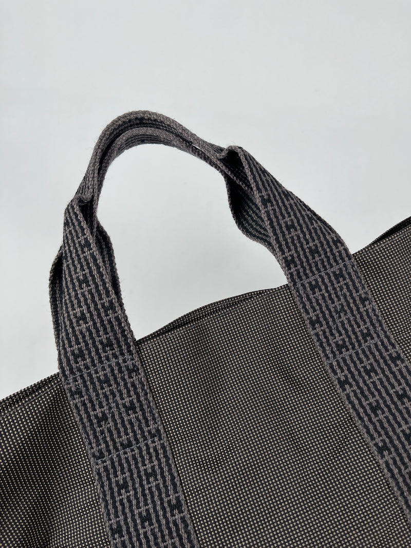 HERMES - HERLINE CABAS CANVAS TOTE IN GREY