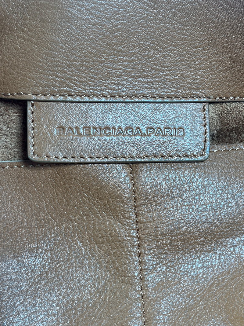 BALENCIAGA - PAPIER TOTE IN TAN LEATHER