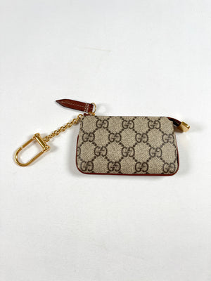 GUCCI - BEIGE GG SUPREME CANVAS KEY CASE