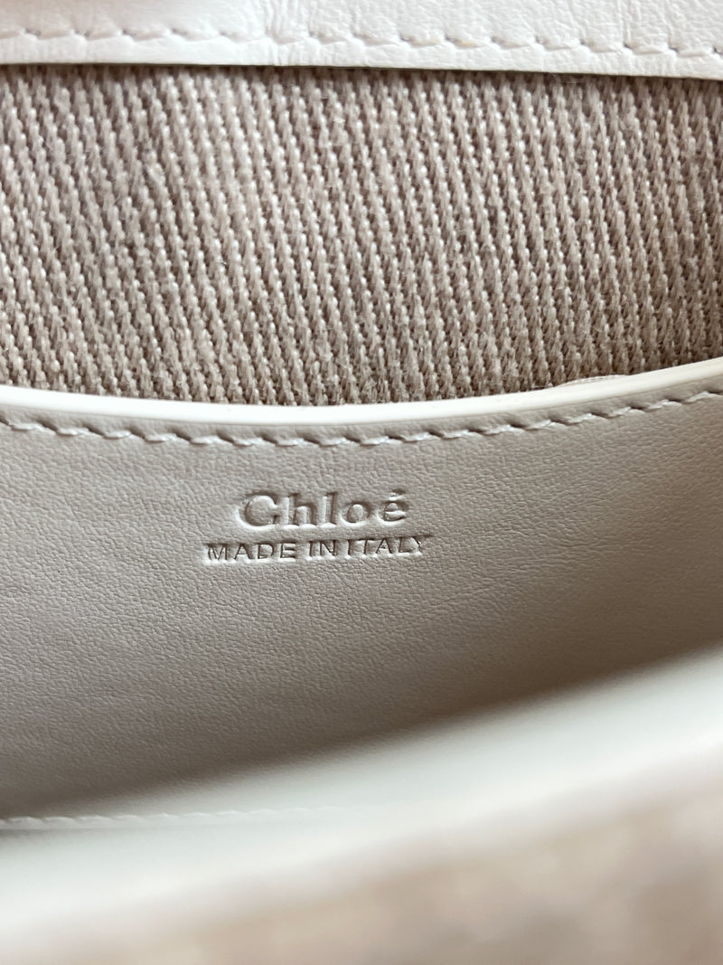 CHLOE - TESS LEATHER AND CANVAS CROSS BODY BAG