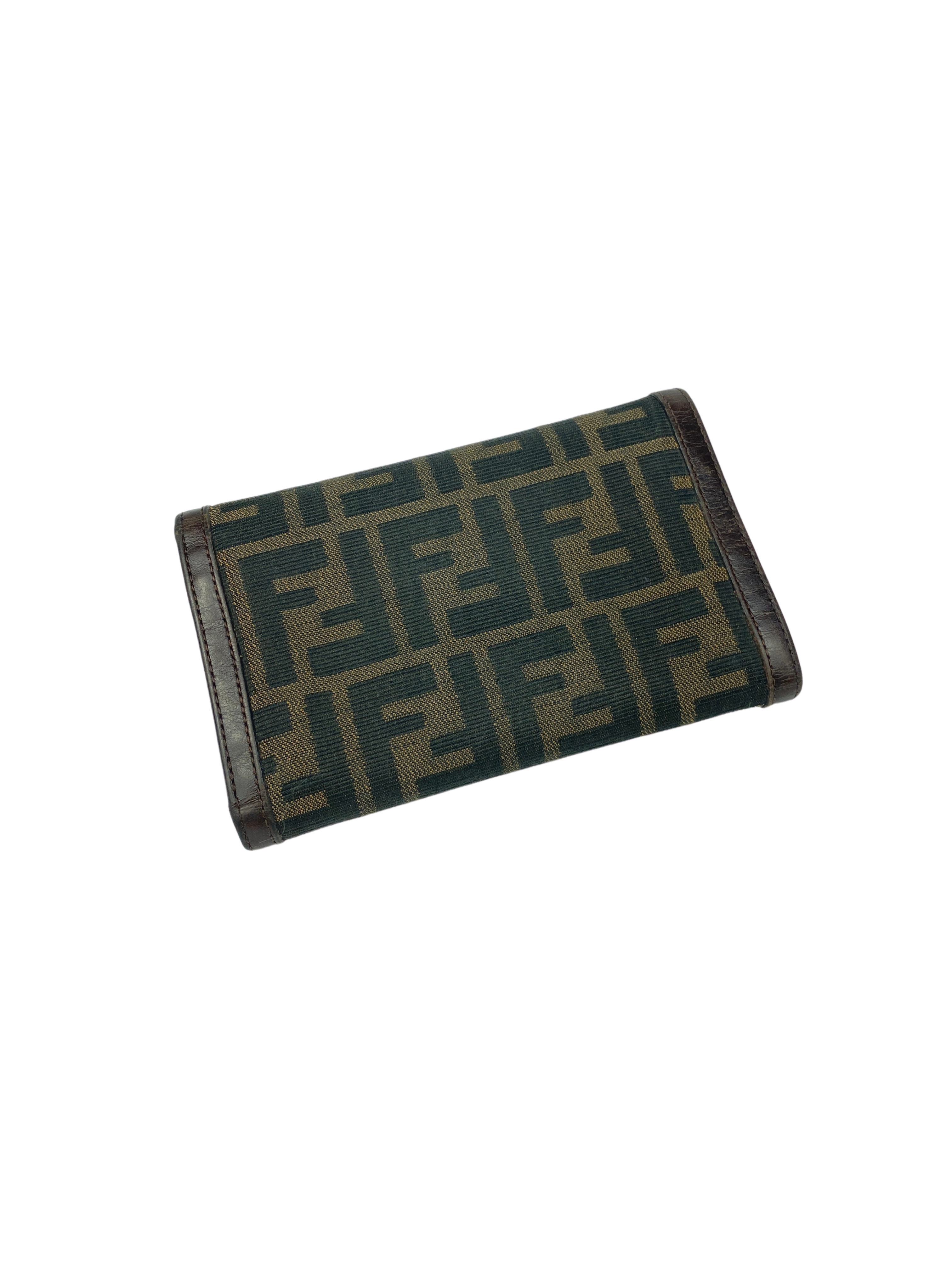 Vintage Y2k 2001 deals Fendi Zucca Tri-Fold Wallet