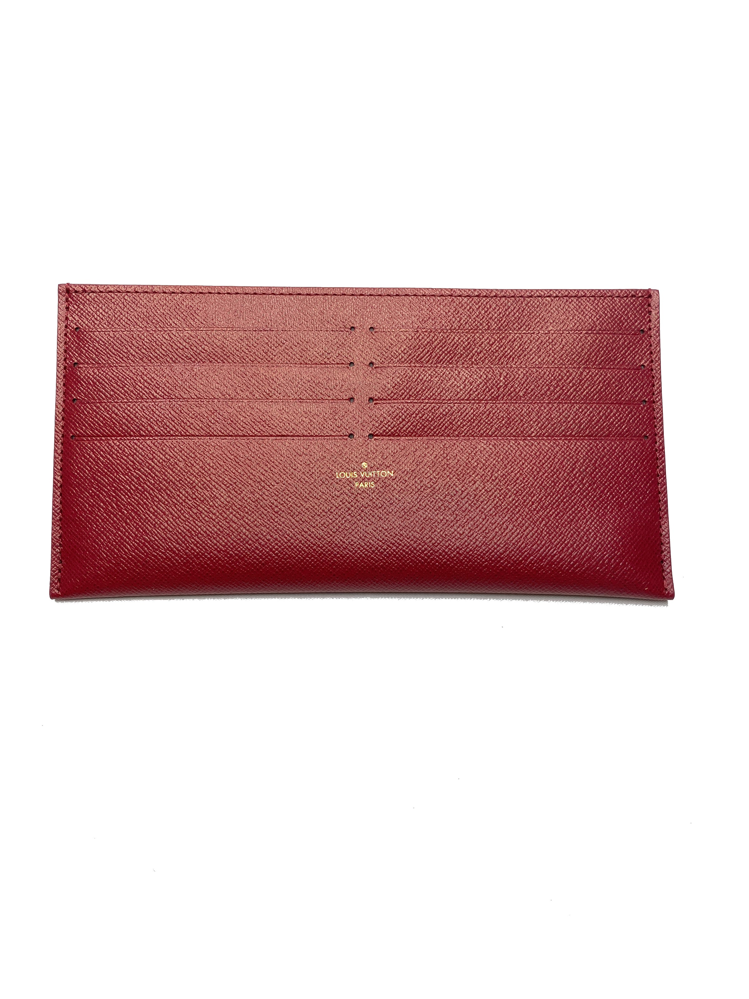 LV Felicie Pochette Card Holder in Fuchsia Leather