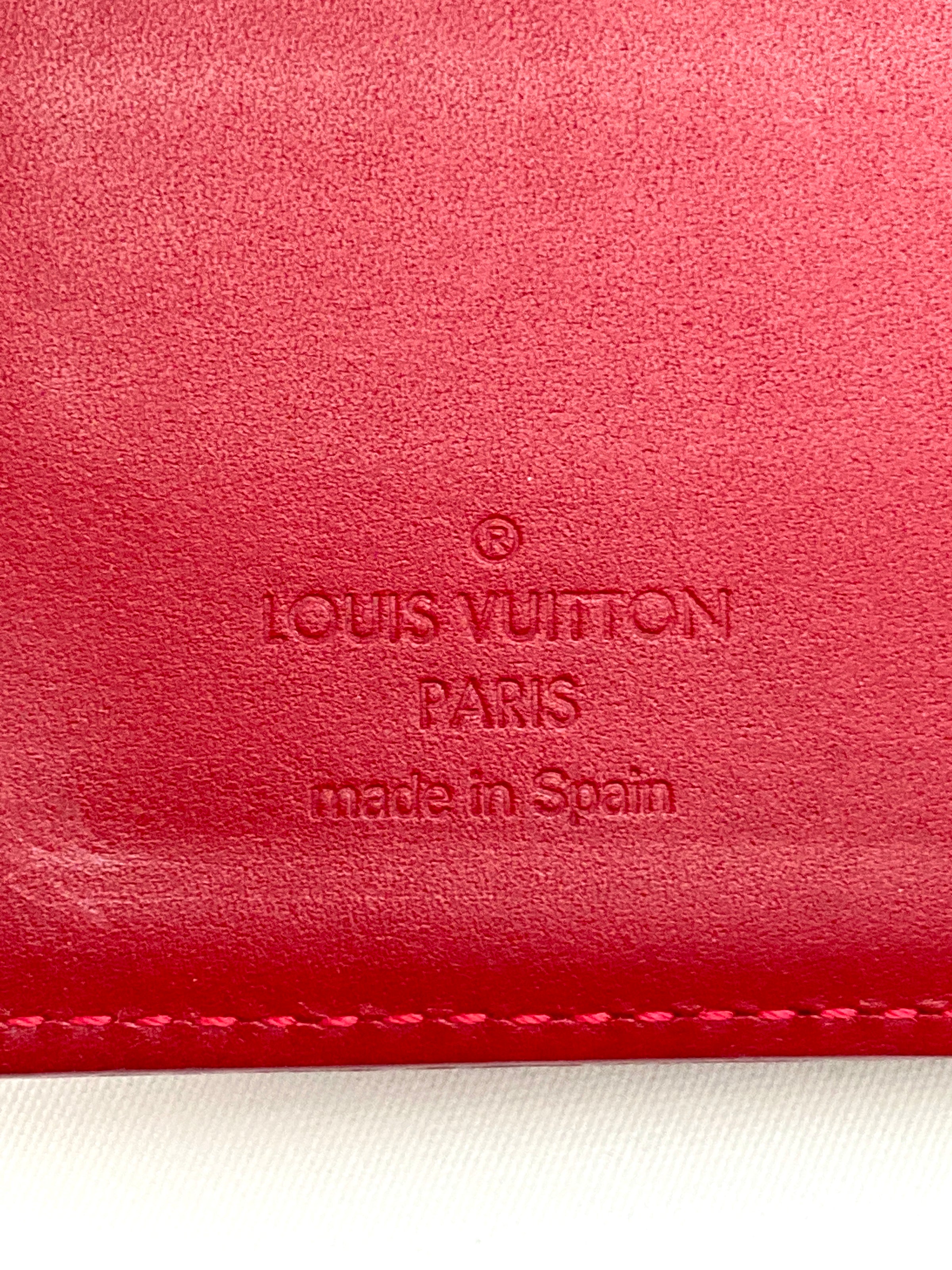 LOUIS VUITTON Red Vernis Agenda PM – The Luxury Lady