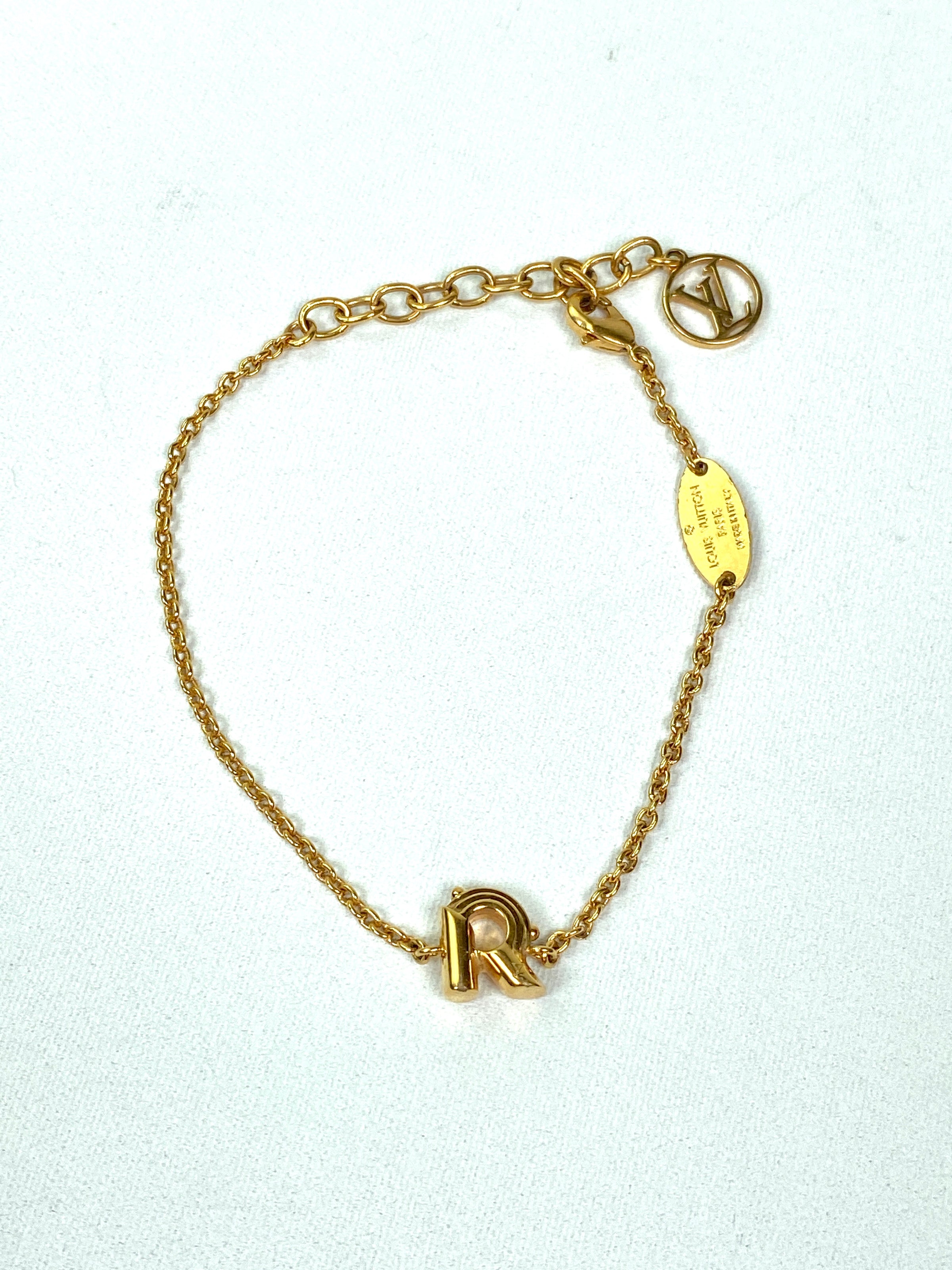 Louis Vuitton LV & Me Letter 'M' Bracelet - Gold-Tone Metal Charm,  Bracelets - LOU227327