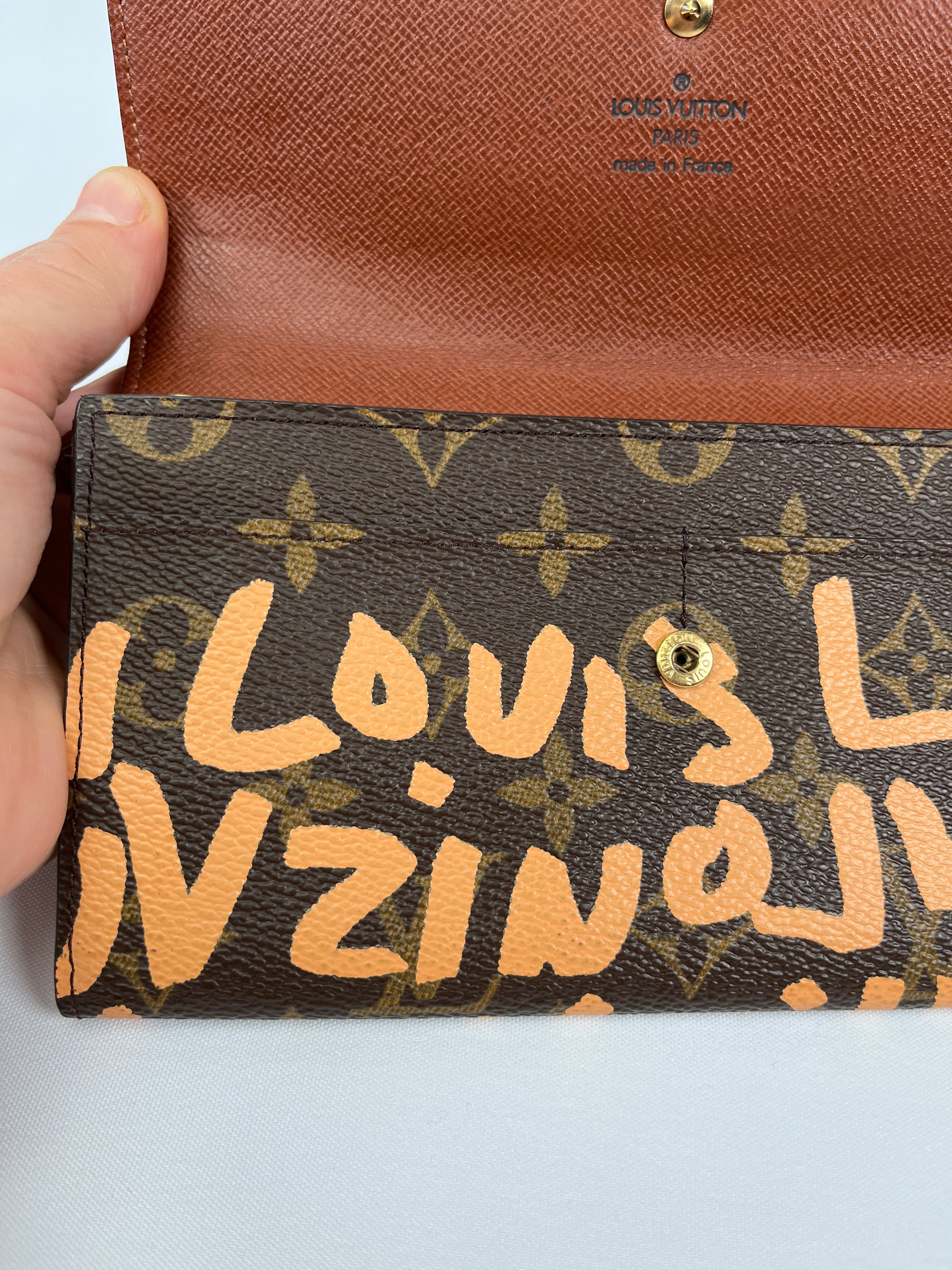 Louis Vuitton Sprouse Monogram Graffiti Porte Tresor Sarah Long Flap Wallet