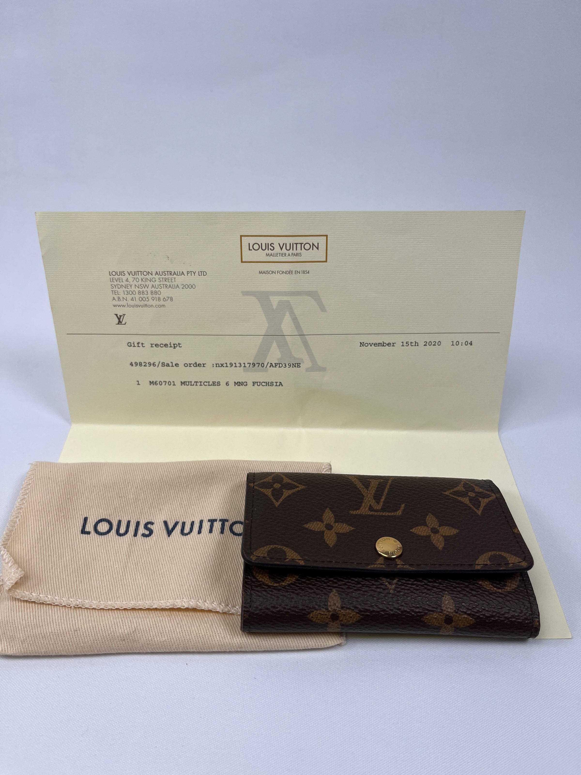 Louis Vuitton Monogram Canvas Fuchsia Multicles 4 Key Holder