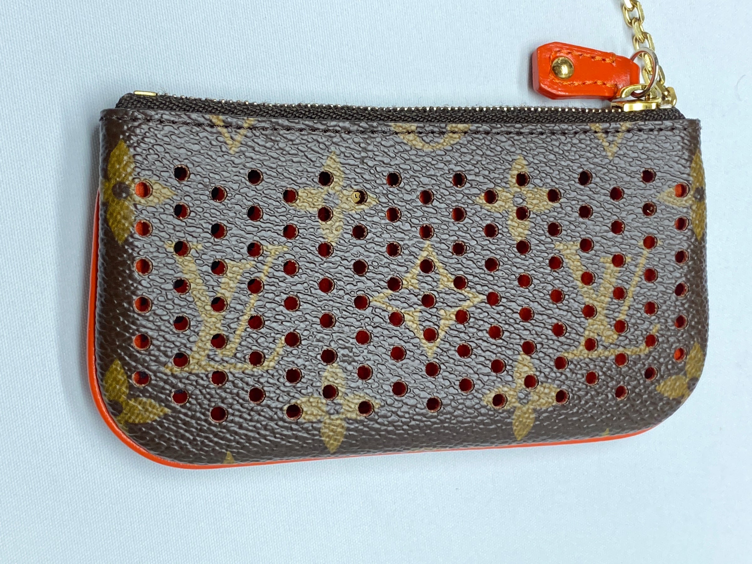 Louis Vuitton Limited Edition Perforated Key Cles Pouch Monogram
