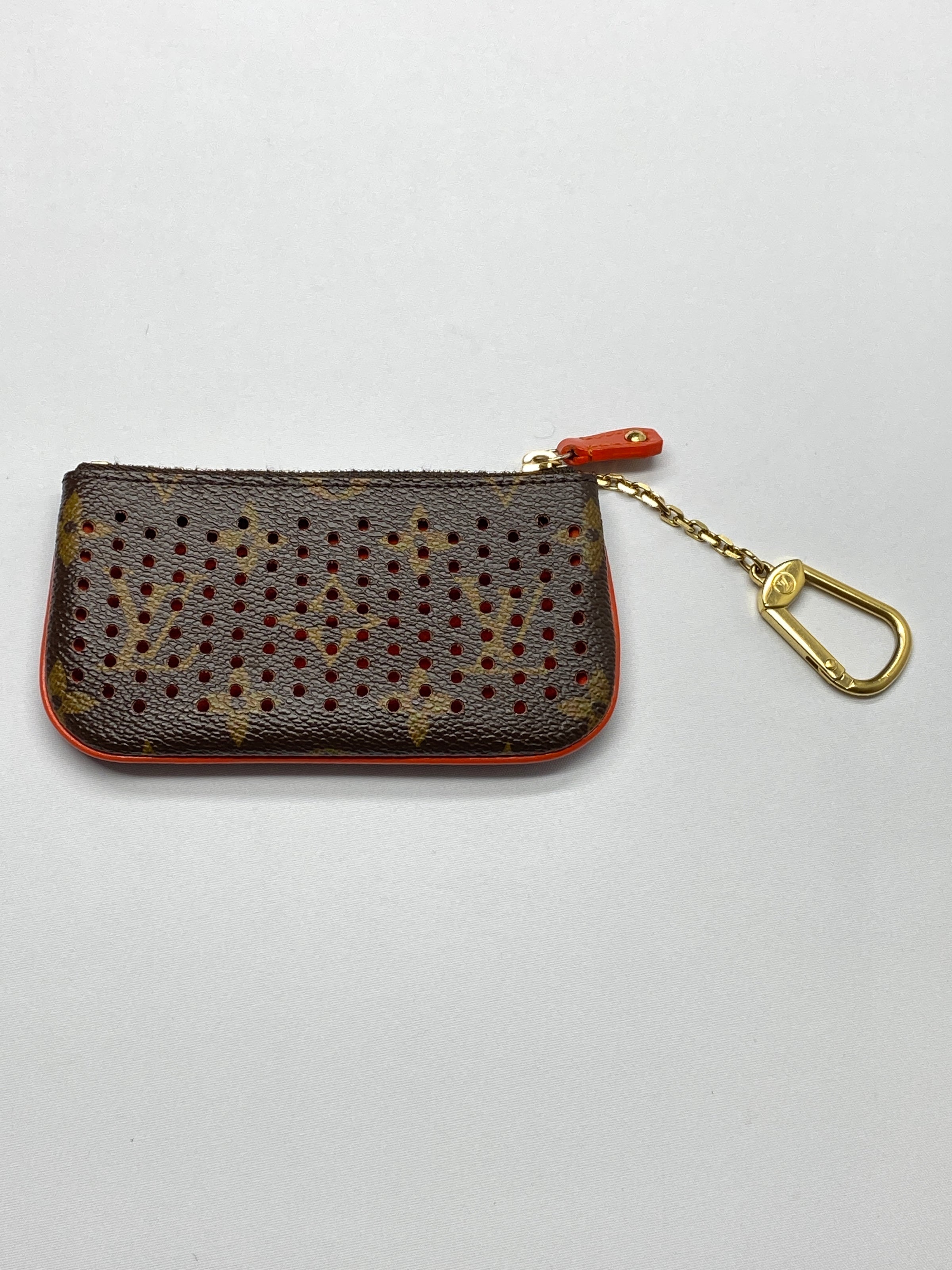 Louis Vuitton Limited Edition Perforated Key Cles Pouch Monogram