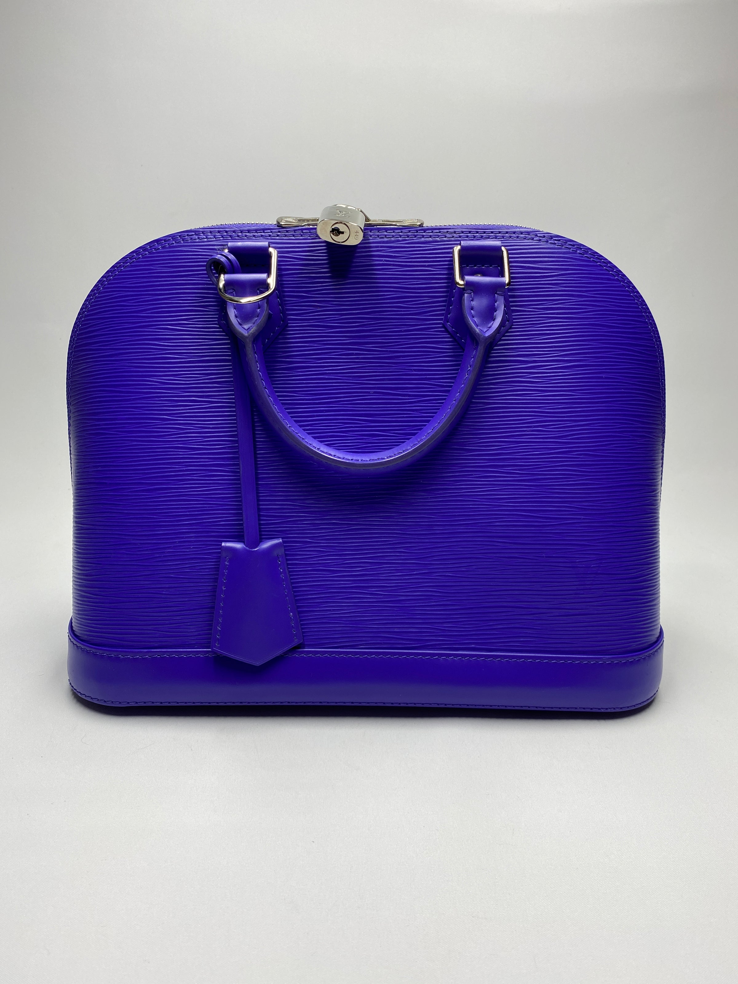Bags, Louis Vuitton Purple Epi Alma Pm